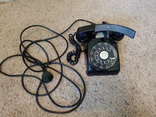 Vintage Bell System Western Electric Black Rotary Desk Phone Cord 1983