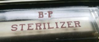 BP Medical Dental Tools Sterilizer Vintage 1940s Pyrex Glass Autoclave EUC 5