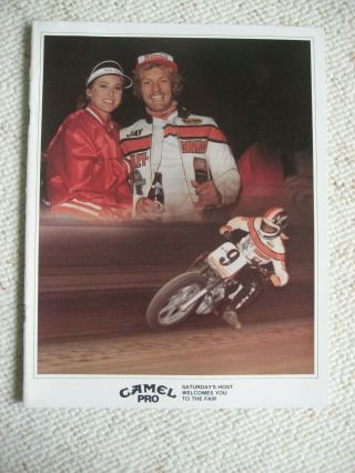 Vintage " Indy Mile " Motorcycle Flat Track Racing Program 1983 Nos