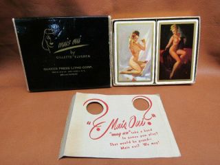 Mais Oui By Gillette Elvgren Pin - Up Girls Two Deck Complete Set Playing Cards