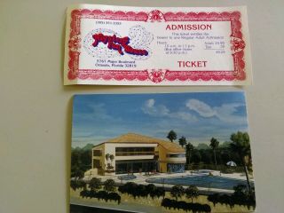 Orlando Mystery Fun House Adult Admission Ticket And Westgate Villas Postcard.