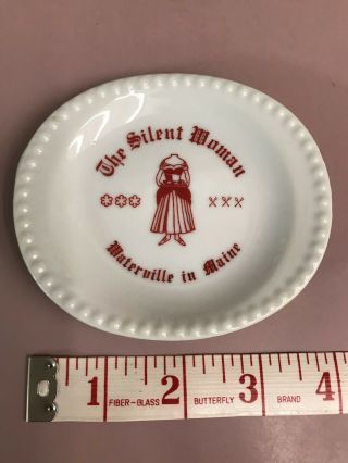 Vintage The Silent Woman Waterville In Maine China Restaurant Dish