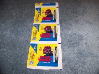 2 1977 Topps Star Wars Series 2,  Continuous Roll Of 25 French Wrappers Uncut,