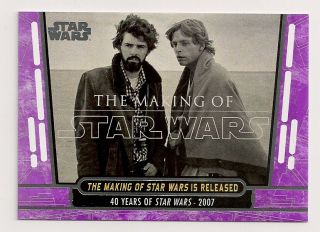 2017 Topps Star Wars 40th Anniversary 91 The Making Of Star Wars 046/100