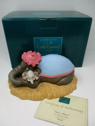 Disney Wdcc Mrs Jumbo And Dumbo Baby Mine Figurine Boxed With