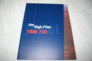 Tbm 700 Sales Brochure/ Heavy Stock Paper.  Looks Great.  4 Page/all Specs