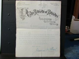1917 Rms Titanic Victim W.  T.  Stead Daughter Jeanie M.  Stead Signed Letter