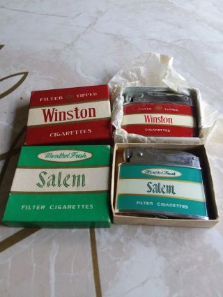 Vintage Winston & Salem Lighter W/boxes