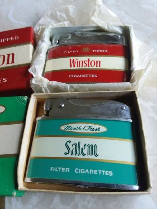 Vintage Winston & Salem Lighter W/Boxes 3