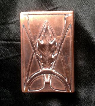 Fine Signed Carl Deffner Antique Art Nouveau Jugendstil Copper Vesta Case Leaf