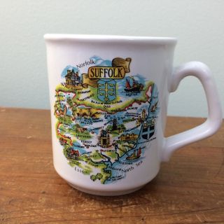 Suffolk Haverhill Mug Coffee Cup England Uk Map Souvenir Attractions