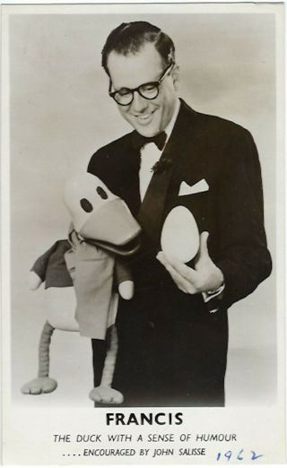 John Salisse Postcard - With Francis The Duck With A Sense Of Humor - 1962 - V.  Fine - Pp