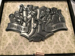 Disney Haunted Mansion 50th Anniversary Jumbo Collage Pin Le 500 In Hand