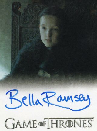 Game Of Thrones Season 7 - Bella Ramsey As Lady Lyanna Mormont Autograph Card