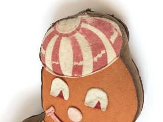 Antique/Vintage Felt Gingerbread Man Doll,  Christmas Cloth Toy 5