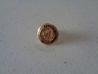 Vintage Masonic Grand Lodge Pennsylvania 50 Year Member Lapel Pin 1/10 10k Gf