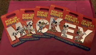 Disney Popup Disney Mickey Mouse Full Set Of M I C K E Y Letter Pins Le 2000
