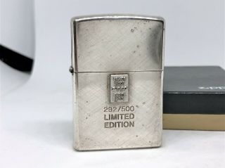 Rare Zippo 2007 Limited Edition " Silver Ingot Purity 999.  9 " Lighter 292/500