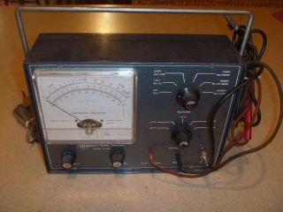 Vintage Electronic Voltmeter Commercial Trade Institute Model Vt - 20 With Probes