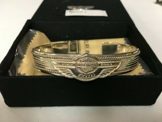 Harley Davidson 100th Anniversary Cuff Style Bracelet 925 Sterling Silver 2