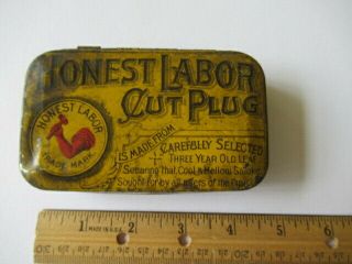 Vintage Tobacco Tin - - Honest Labor Cut Plug Tobacco