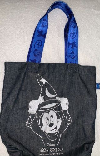 2013 Disney D23 Expo Harveys Sorcerer Mickey Tote Bag