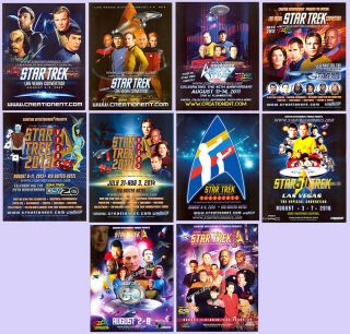 Star Trek Las Vegas Cons 2009 - 2018: 10 Program Books Plus Over 175 Promo 