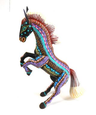 " Awesome Horse " Alebrije Oaxacan Wood Carving By Pablo Franco & Nelly Ramirez
