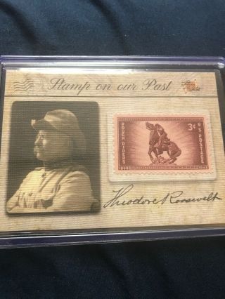 Theodore Roosevelt 2018 The Bar Stamp On Our Past 3 Cent Stamp Relic