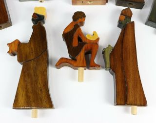 Vintage Handcrafted Signed Wooden Nativity Set Puckane Community Crafts Ireland 4