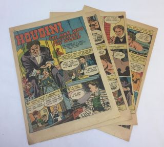 1942 Seven Page Cartoon Story Harry Houdini