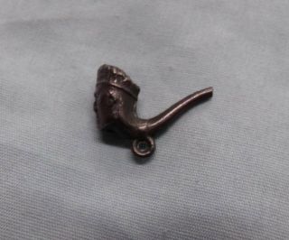Vintage Metal Miniature Smoking Pipe With Face Charm Keychain,  Bracelet 2