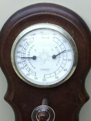 Vintage Weather Station Hand Blown Storm Glass Barometer 2