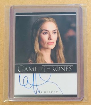 2012 Game Of Thrones Season 3 Lena Headey Auto Cersei Lannister Autograph El