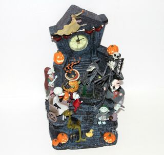 Disney Nightmare Before Christmas Mantle Clock Sculpture Rare 2