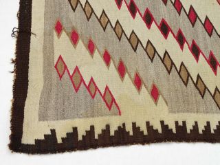 Antique Navajo Native American Indian Rug Eye Dazzler Southwest Railroad Textile 2