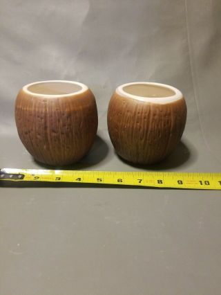Vintage Orchids Of Hawaii Tiki Coconut Mug Ceramic Barware Japan R - 13a