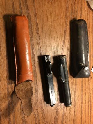 Vintage Keuffel & Esser Co.  Surveyors Hand Level Scope With Leather Cases