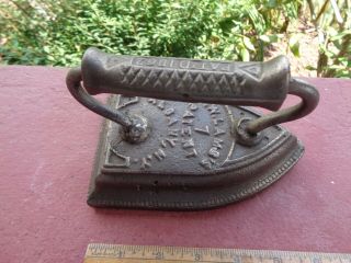 1800 Antique Cast Iron Sad Iron Flat Iron P W Lamb ' s Patent 1862 Civil War Era 4
