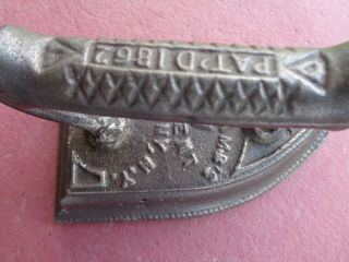 1800 Antique Cast Iron Sad Iron Flat Iron P W Lamb ' s Patent 1862 Civil War Era 7