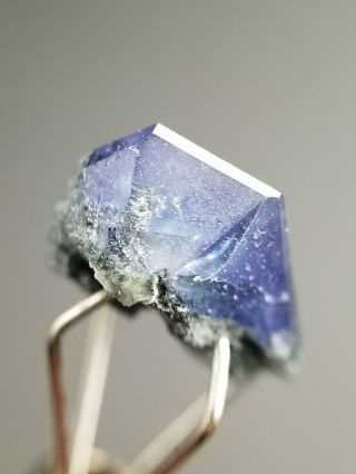 Benitoite Crystal From The Gem Mine - - Sharp Termination And Gemmy Look - -