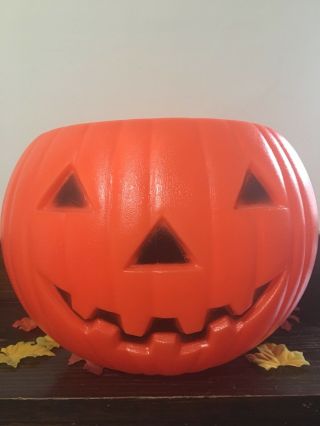 Huge Union Products Blow Mold Halloween Vintage Jack - O - Lantern Pumpkin Bucket