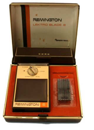 1970s Vintage Remington Lb - 6 Lektro Blade 6 Electric Shaver With Case