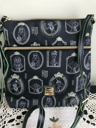 Nwt Disney The Haunted Mansion Portraits Nylon Crossbody Bag By Dooney & Bourke