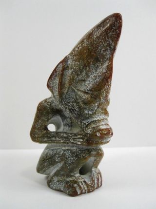 Archaistic Chinese Hand Carved Stone Statue Figure 5 - 1/2 " Demon Creature