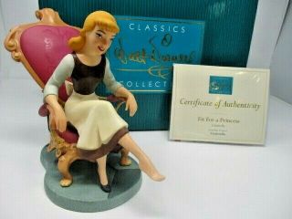 Wdcc Cinderella 50th Anniversary,  Cinderella " Fit For A Princess " W/coa & Box