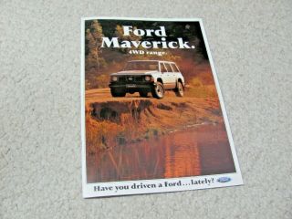 1989 Australian Ford Maverick 4wd Sales Brochure.