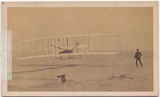 1903 First Airflight By Orville Wright Kitty Hawk North Carolina Vintage Card