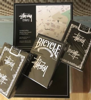 Authentic Stussy X Bicycle Playing Cards Deck.  2019 With Store Card