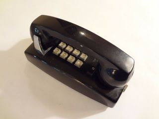 Vintage Western Electric Bell 2554b2m Black Push Button Wall Telephone Operator